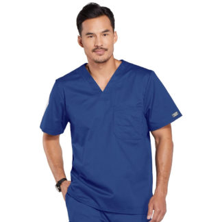 Core Stretch by Cherokee Workwear Men's V-Neck Solid Scrub Top - CH4743