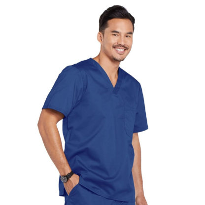 Core Stretch by Cherokee Workwear Men's V-Neck Solid Scrub Top - CH4743 - Image 4