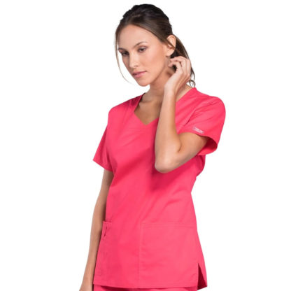 Core Stretch by Cherokee Workwear Women's V-Neck Solid Scrub Top - CH4727 - Image 3