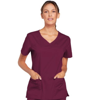 Core Stretch by Cherokee Workwear Women's V-Neck Solid Scrub Top - CH4727