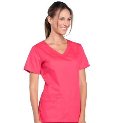 Core Stretch by Cherokee Workwear Women's V-Neck Solid Scrub Top - CH4727 - Image 4