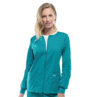 Core Stretch by Cherokee Workwear Women's Warm Up Solid Scrub Jacket - CH4315