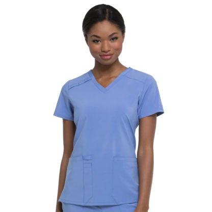 EDS Essentials Women's V-Neck Solid Scrub Top - DK615 - Image 2