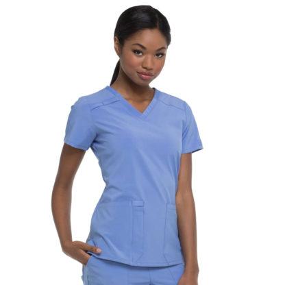 EDS Essentials Women's V-Neck Solid Scrub Top - DK615 - Image 4