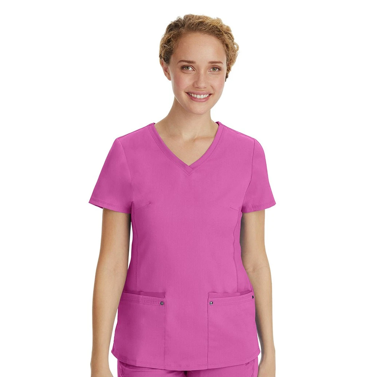 Healing Hands Purple Label Women's Juliet V-Neck Yoga Scrub Top-2245 - 2  Hearts Medical