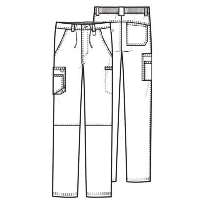 Infinity by Cherokee Men's Zip Fly Cargo Scrub Pant - CHCK200A - Image 4