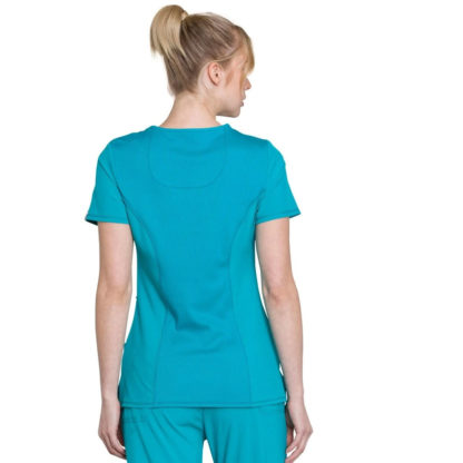 Infinity by Cherokee Women's Mock Wrap Solid Scrub Top - CH2625 - Image 2