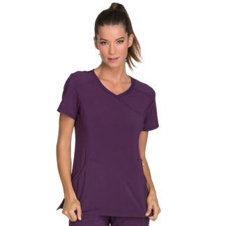 Infinity by Cherokee Women's Mock Wrap Solid Scrub Top - CH2625