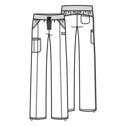 Infinity by Cherokee Women's Rib Knit Drawstring Waist Scrub Pant - CH1123A - Image 5