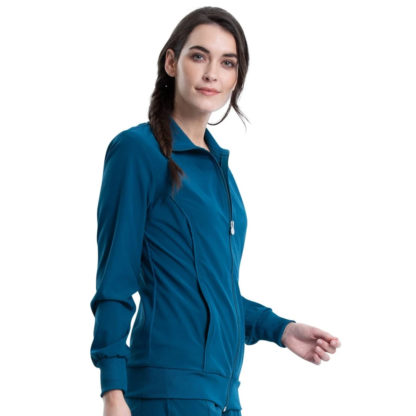 Infinity by Cherokee Women's Zip Front Warm-Up Solid Scrub Jacket - CH2391A - Image 5