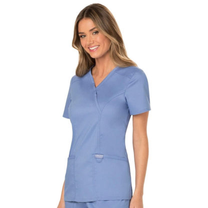Revolution by Cherokee Workwear Women's Mock Wrap Solid Scrub Top - WW610 - Image 3