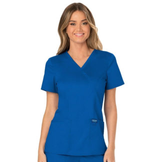 Revolution by Cherokee Workwear Women's Mock Wrap Solid Scrub Top - WW610