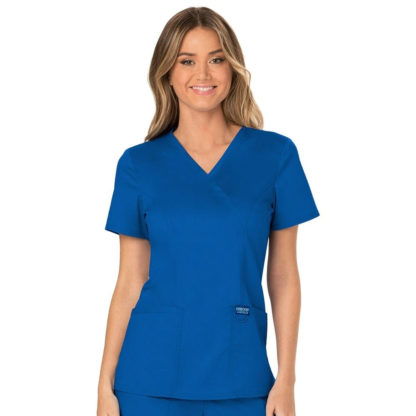 Revolution by Cherokee Workwear Women's Mock Wrap Solid Scrub Top - WW610