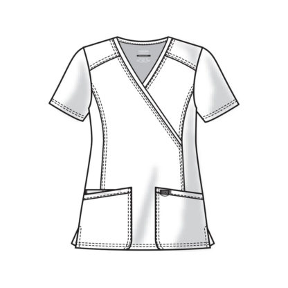 Revolution by Cherokee Workwear Women's Mock Wrap Solid Scrub Top - WW610 - Image 5