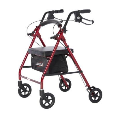 ALUMINUM 4 WHEEL ROLLATOR