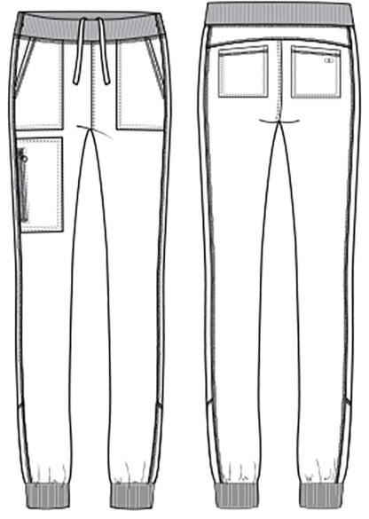 Cherokee Allura Women's Mid Rise Jogger Scrub Pant style-CKA190 - Image 3