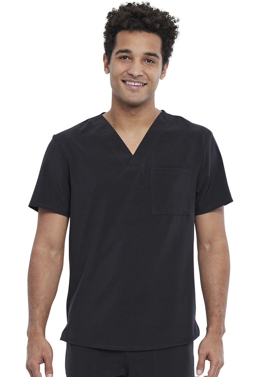 Cherokee Allura Men's Tuckable V-Neck Scrub Top style-CKA689 - 2 Hearts ...