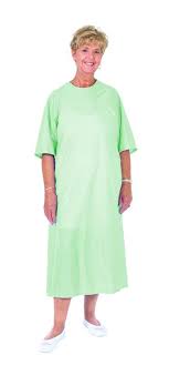 Patient Gown with tie back Mint