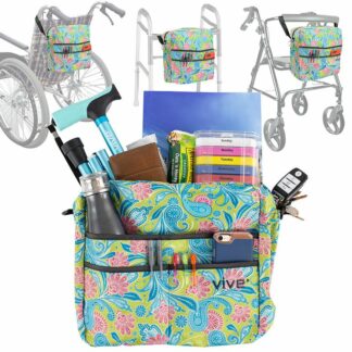 Green Paisley Vive rollator bag