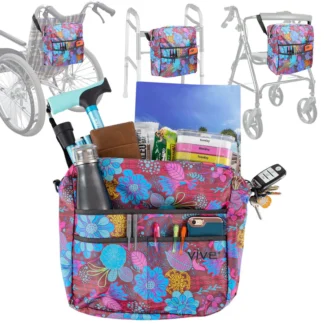Purple Floral Vive Rollator bag