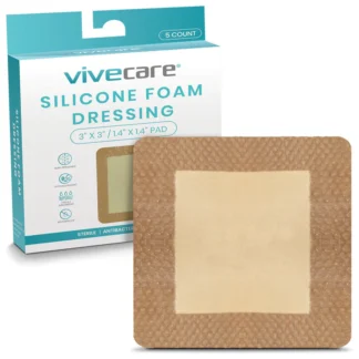 Vive Silicone foam dressing 3x3 individuals
