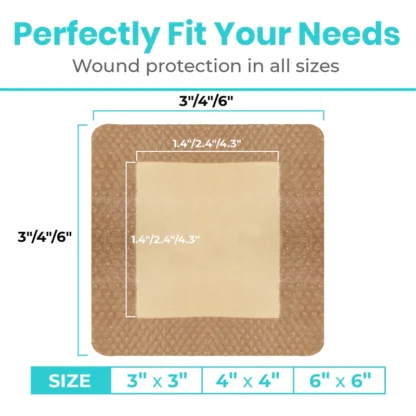 Vive Silicone foam dressing 3x3 individuals - Image 2
