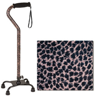 Nova Euro Quad Cane Leopard- NOV5634