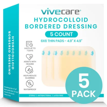 Vive Hydrocolloid bordered dressing 6x6 individuals